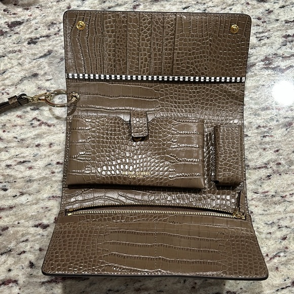 Henri Bendel Uptown Organic Wrist Wallet Clutch - Crocodile Light Brown - Picture 6 of 13